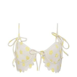 NWT For Love & Lemons Floral Dana Swim Top Bikini